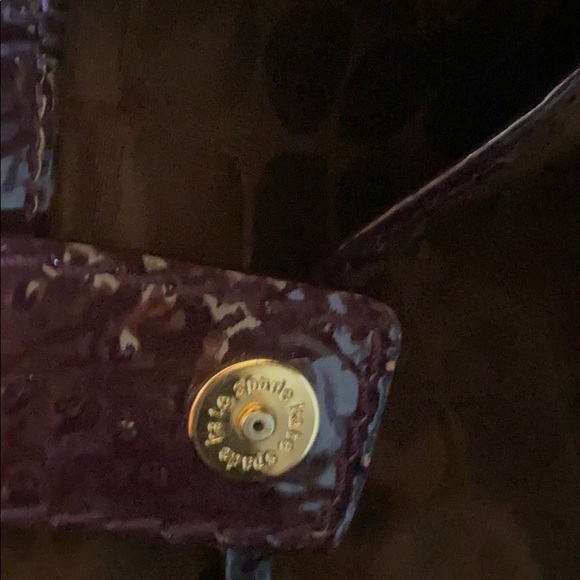 Purple Kate Spade leather and suede handbag - Picture 9 of 12
